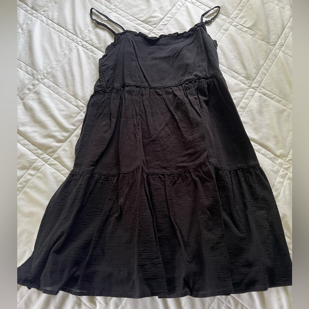 Wild Fable Black Sleeveless Spaghetti Strap Mini Sundress